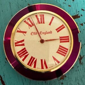 Vintage Old England Purple & Gold Tone Vintage Wrist Watch